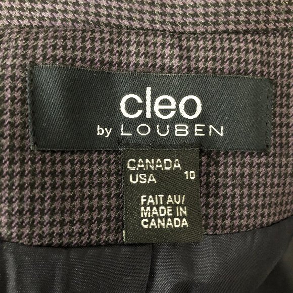 Stunning Vintage Oversized Micro Houndstooth Blazer Jacket Coat Preppy Academia - Picture 4 of 6